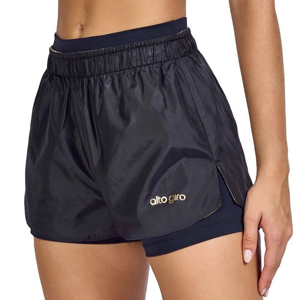 Shorts Alto Giro 2 Em 1 Reflect Feminino