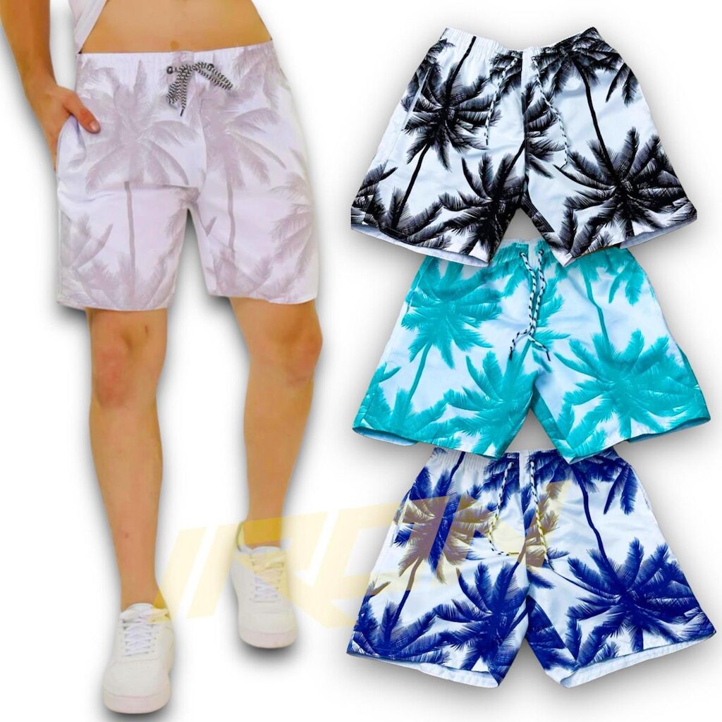 Shorts Bermuda Tactel Praia Masculina Muricinho COQUEIRO 2 401