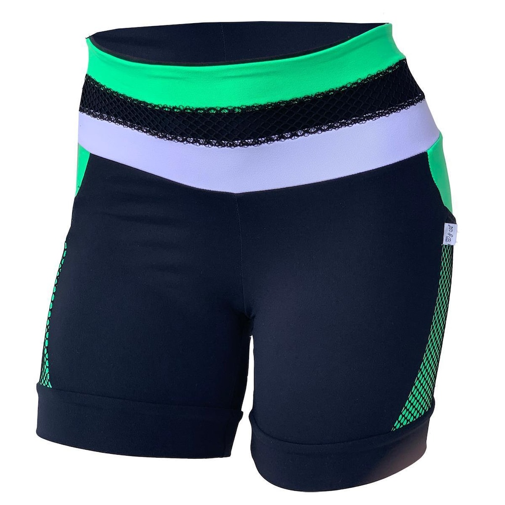 SHORTS COM TELA E BOLSO LATERAL DA MODAS TECIDO EM POLIAMIDA COM PROTEÇÃO UV