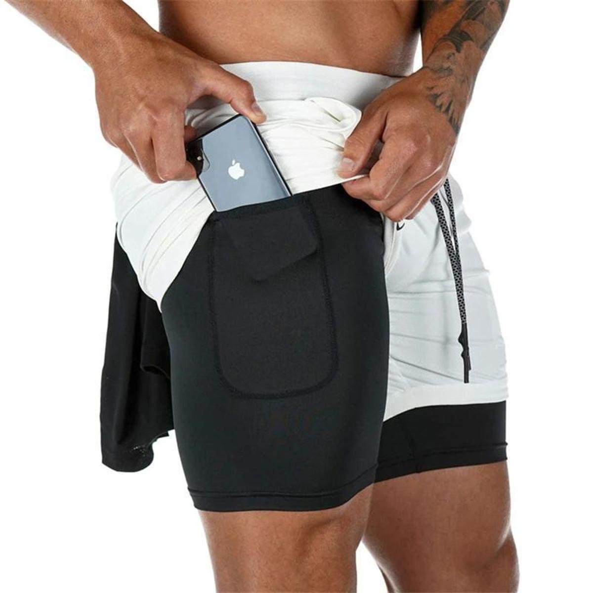 Shorts Corrida Masculino Bolso Bermuda Compressão Menor preço em Shorts Corrida Masculino Bolso Bermuda Compressão