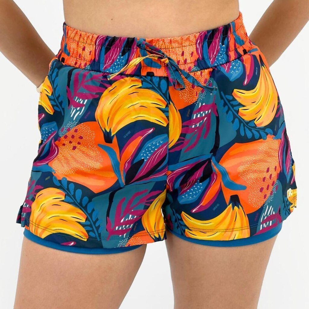Shorts Costa Rica Sobreposto Estampado Feminino