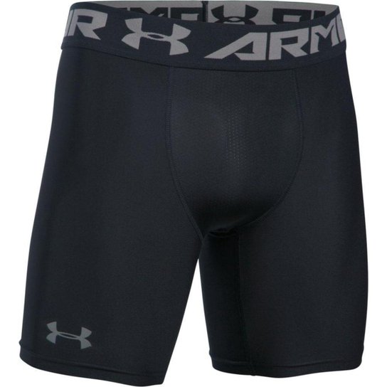 Shorts de Compressão de Treino Masculino Under Armour HeatGear Armour Mid - Preto Menor preço em Shorts de Compressão de Treino Masculino Under Armour HeatGear Armour Mid - Preto