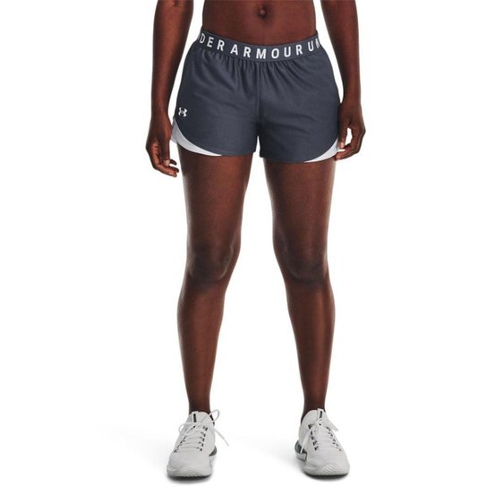 Shorts de Treino Feminino Under Armour Play Up 3.0 - Cinza Menor preço em Shorts de Treino Feminino Under Armour Play Up 3.0 - Cinza