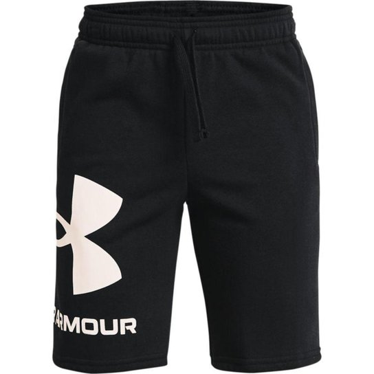Shorts de Treino Masculino Under Armour Rival Fleece Logo - Preto Menor preço em Shorts de Treino Masculino Under Armour Rival Fleece Logo - Preto