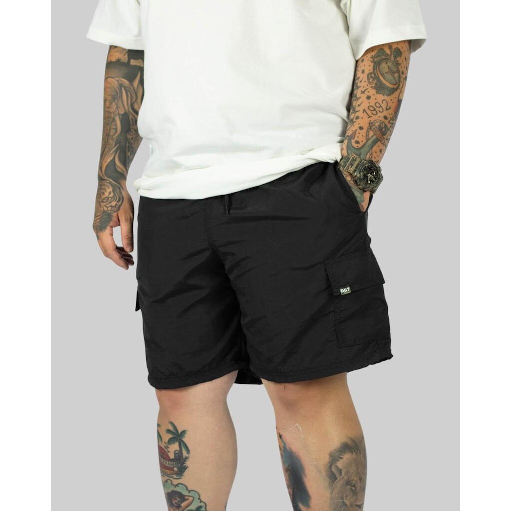Shorts DR7 Street Cargo Tactel - Preta
