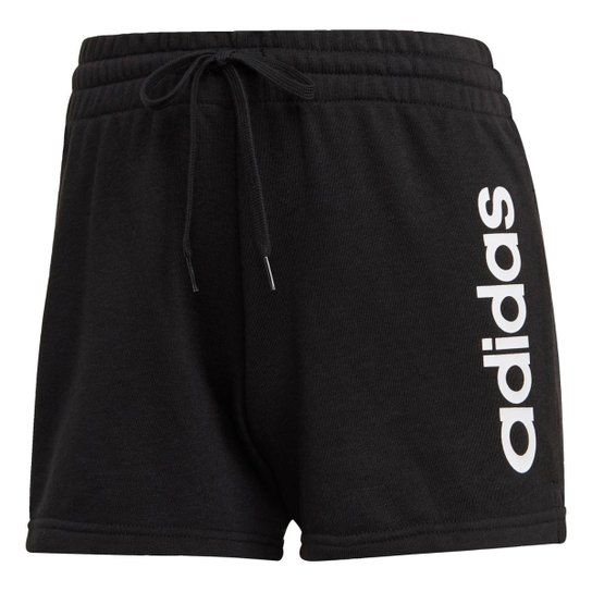 Shorts Essentials Slim Logo-Preto Adidas - Preto Menor preço em Shorts Essentials Slim Logo-Preto Adidas - Preto