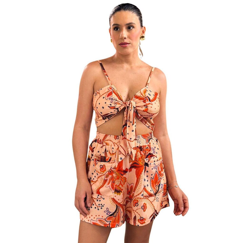 Shorts Estampado Bolso Frontal Usenagai