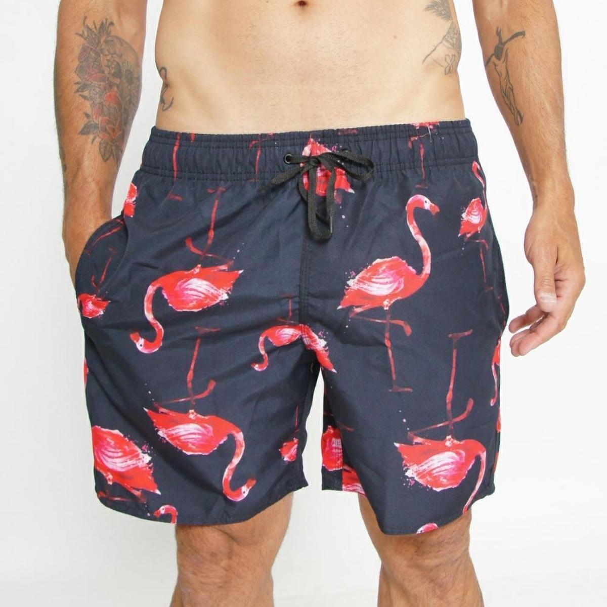 bermuda estampada flamingo