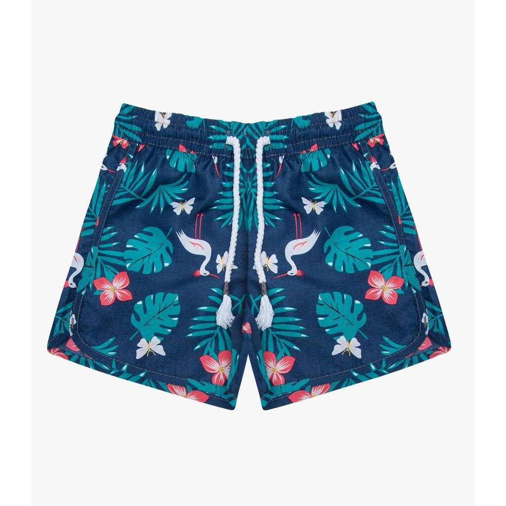 Shorts Feminina Tactel Estampado Rovitex Kids Azul