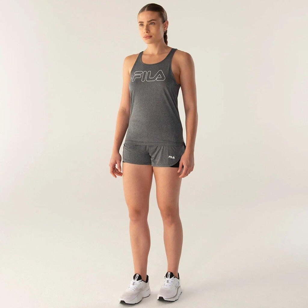 Shorts Feminino Básico Treino Fila - Cinza