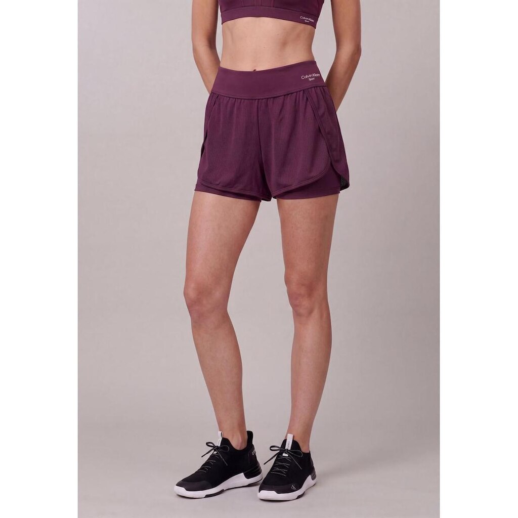 Shorts Feminino Com Bermuda Textured - Bordo
