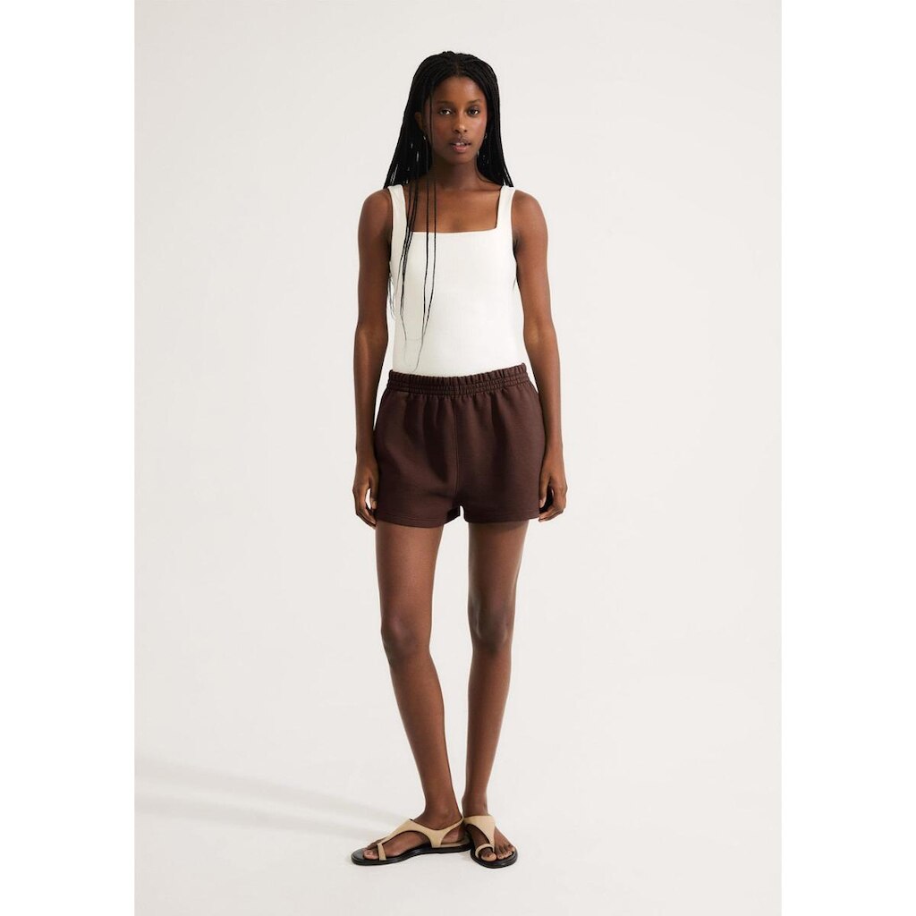 Shorts Feminino Em Malha Binada