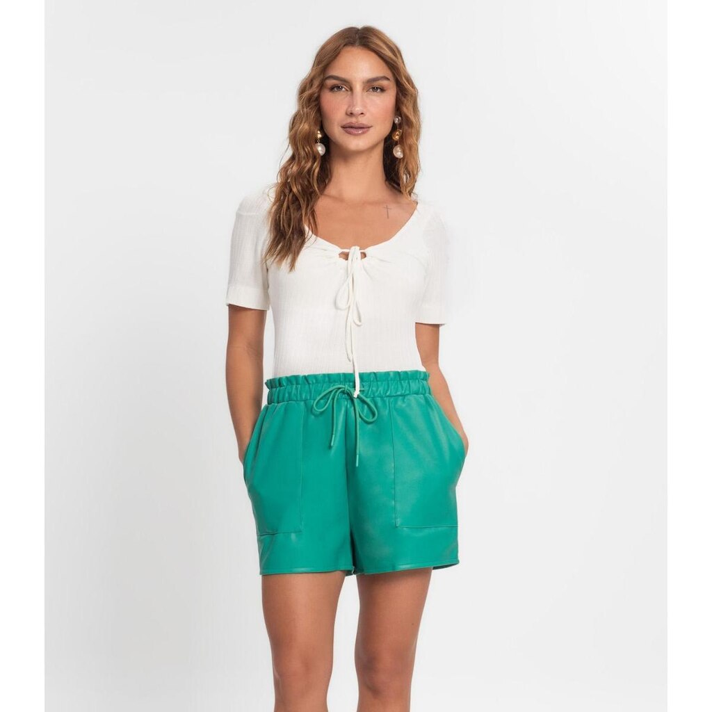 Shorts Feminino Sintético Endless Verde