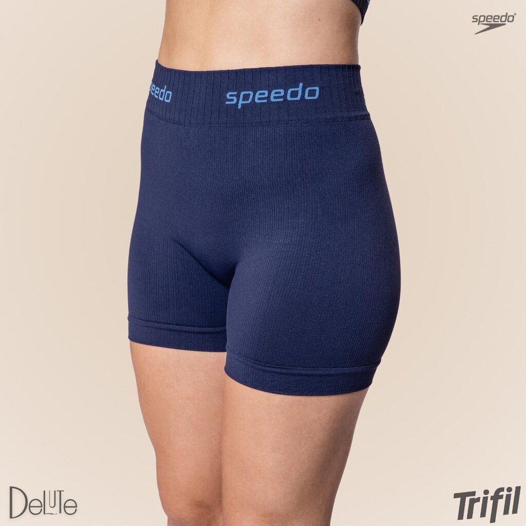 Shorts Feminino Speedo Treino Canelado Com Elastano