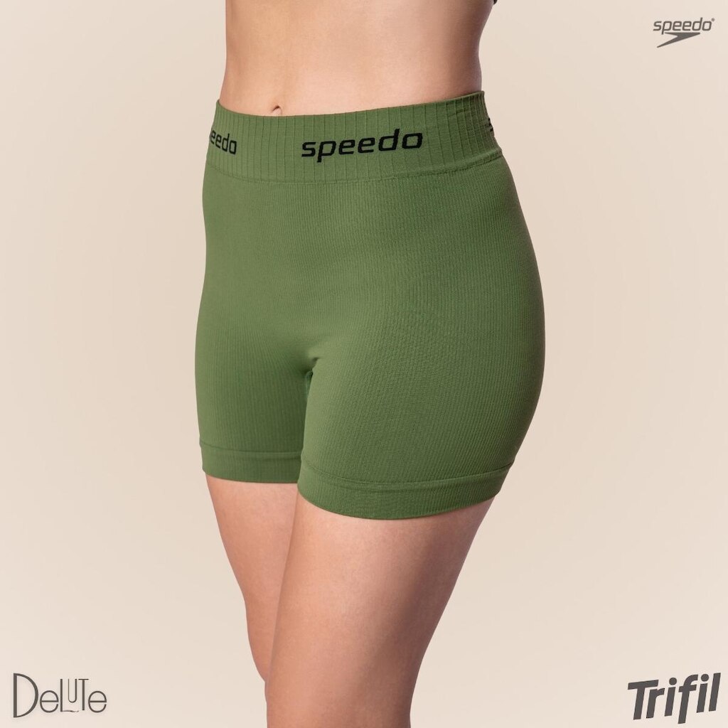 Shorts Feminino Speedo Treino Canelado Com Elastano