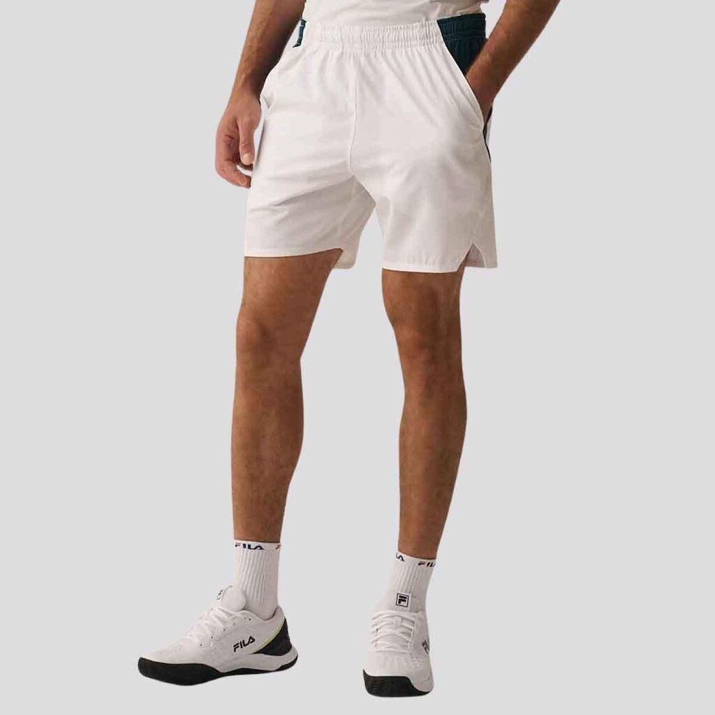 Shorts Fila Match 7 Branco e Verde