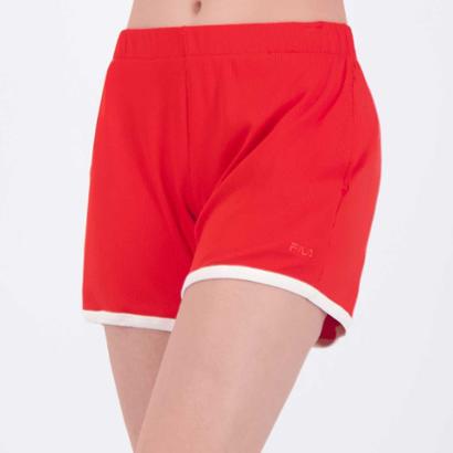 Shorts Fila Rib Feminino - Vermelho