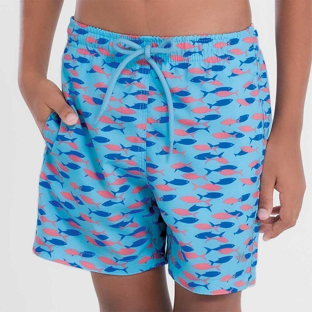 Shorts Infantil Com Estampa De Peixes
