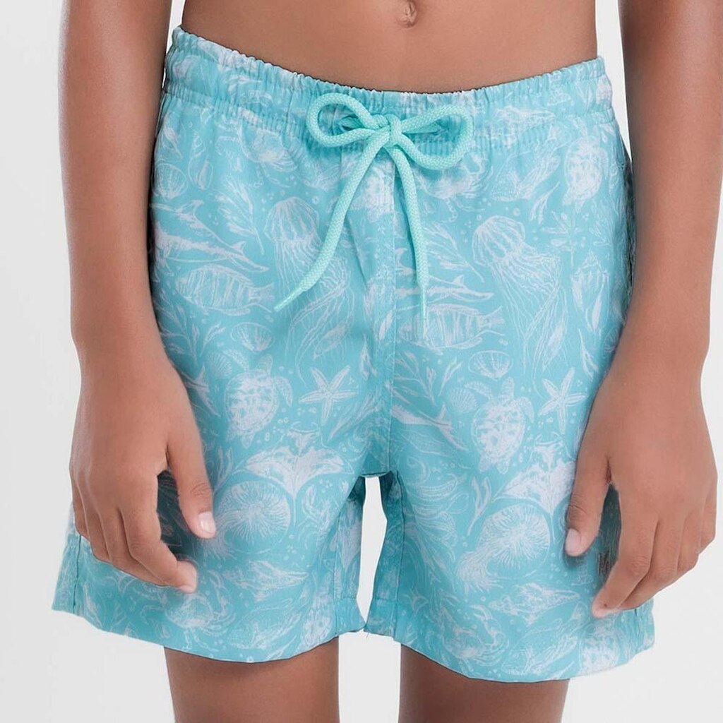 Shorts Infantil Estampado Oceano