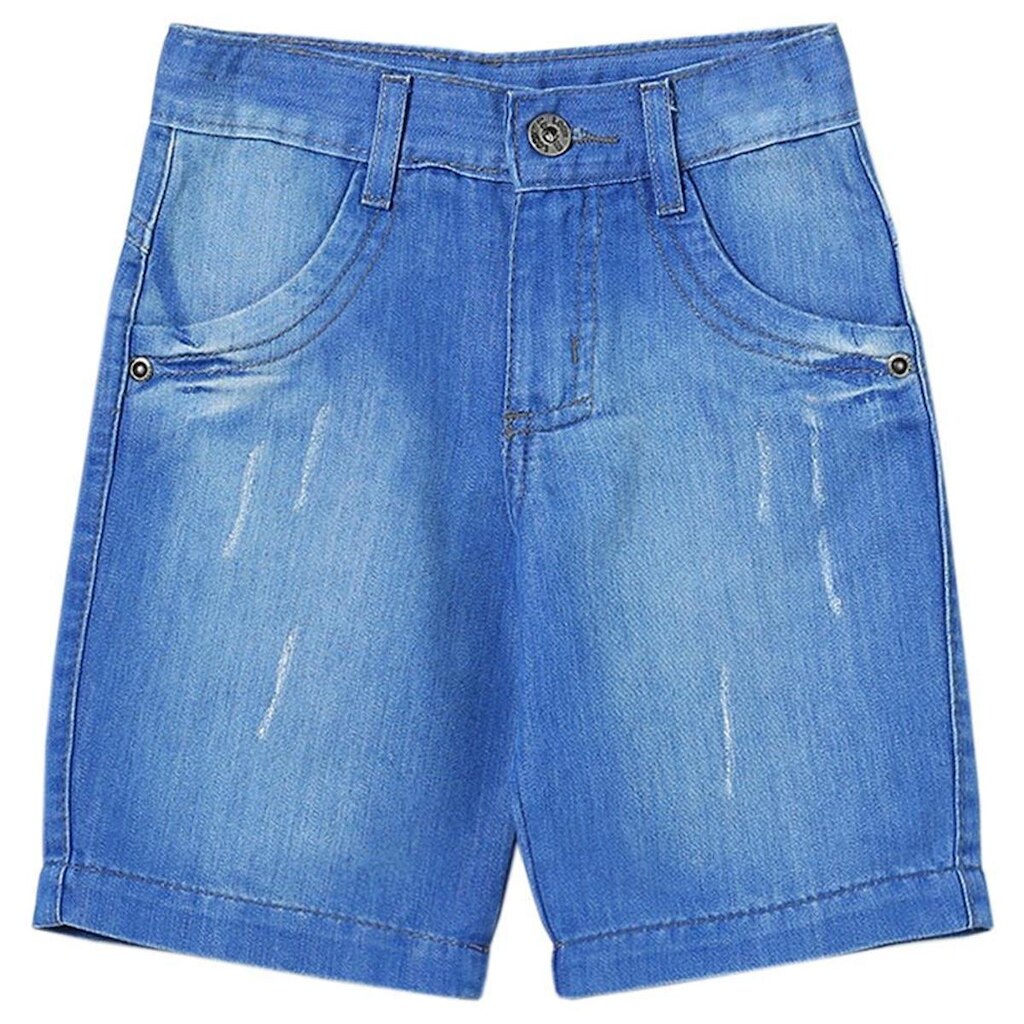 Shorts Infantil Look Jeans Basic Jeans Masculino