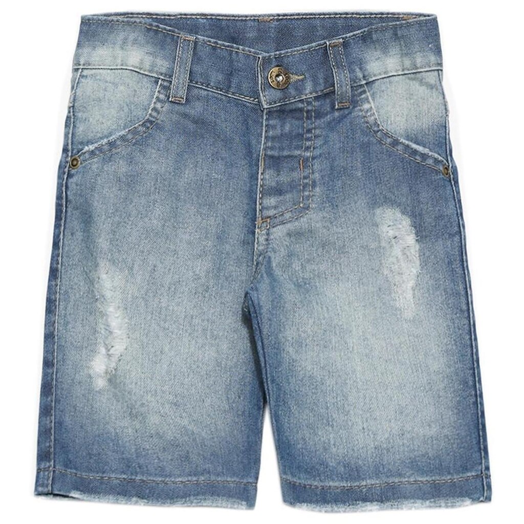 Shorts Infantil Look Jeans Básico Jeans - UNICA - 3P