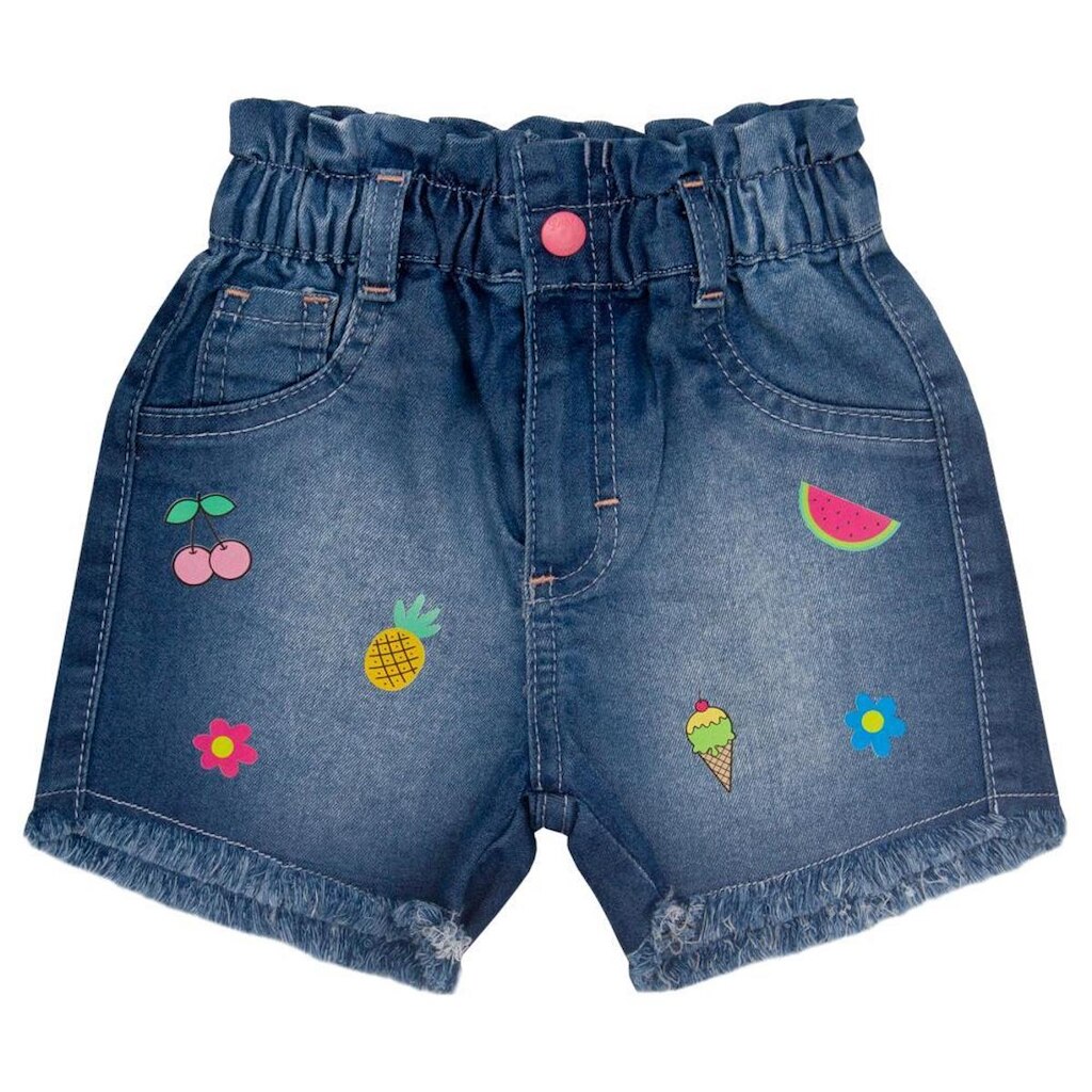 Shorts Infantil Look Jeans c/ Termo Jeans - UNICA - 02