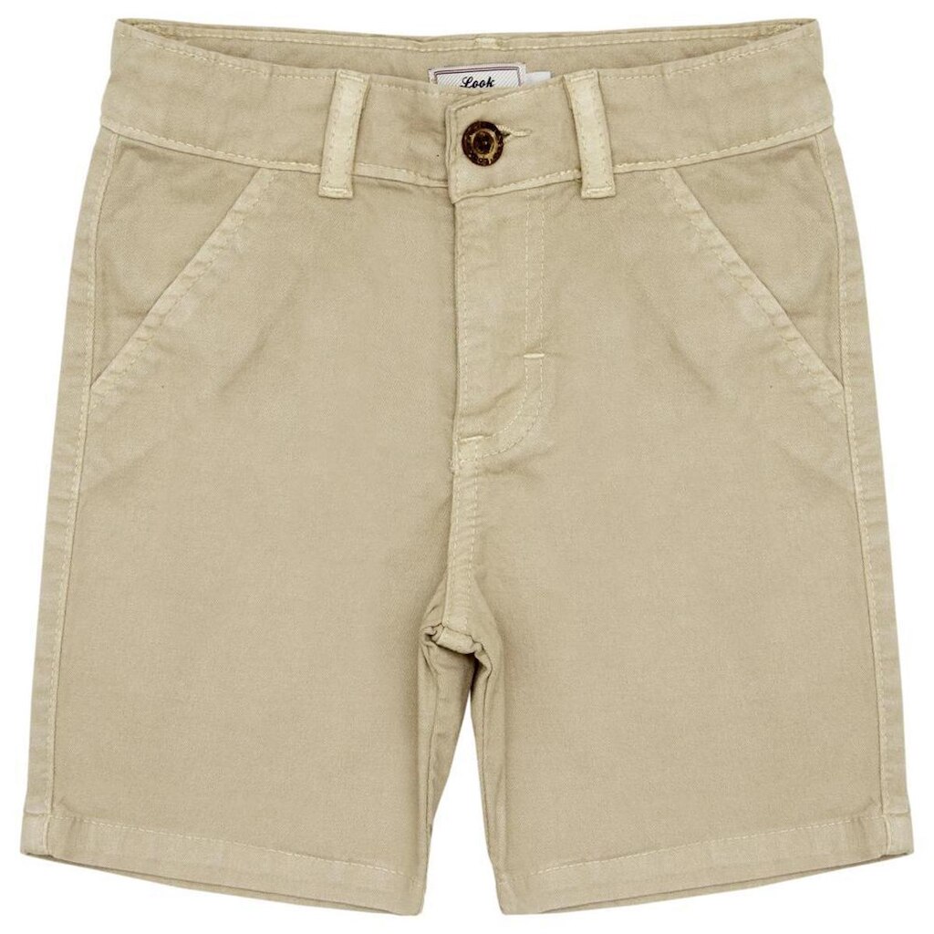 Shorts Infantil Look Jeans Sarja Collor - BEGE - P