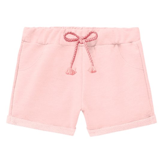 Shorts Infantil Milon Moletom Básico Feminina - Rosa Bebê Menor preço em Shorts Infantil Milon Moletom Básico Feminina - Rosa Bebê