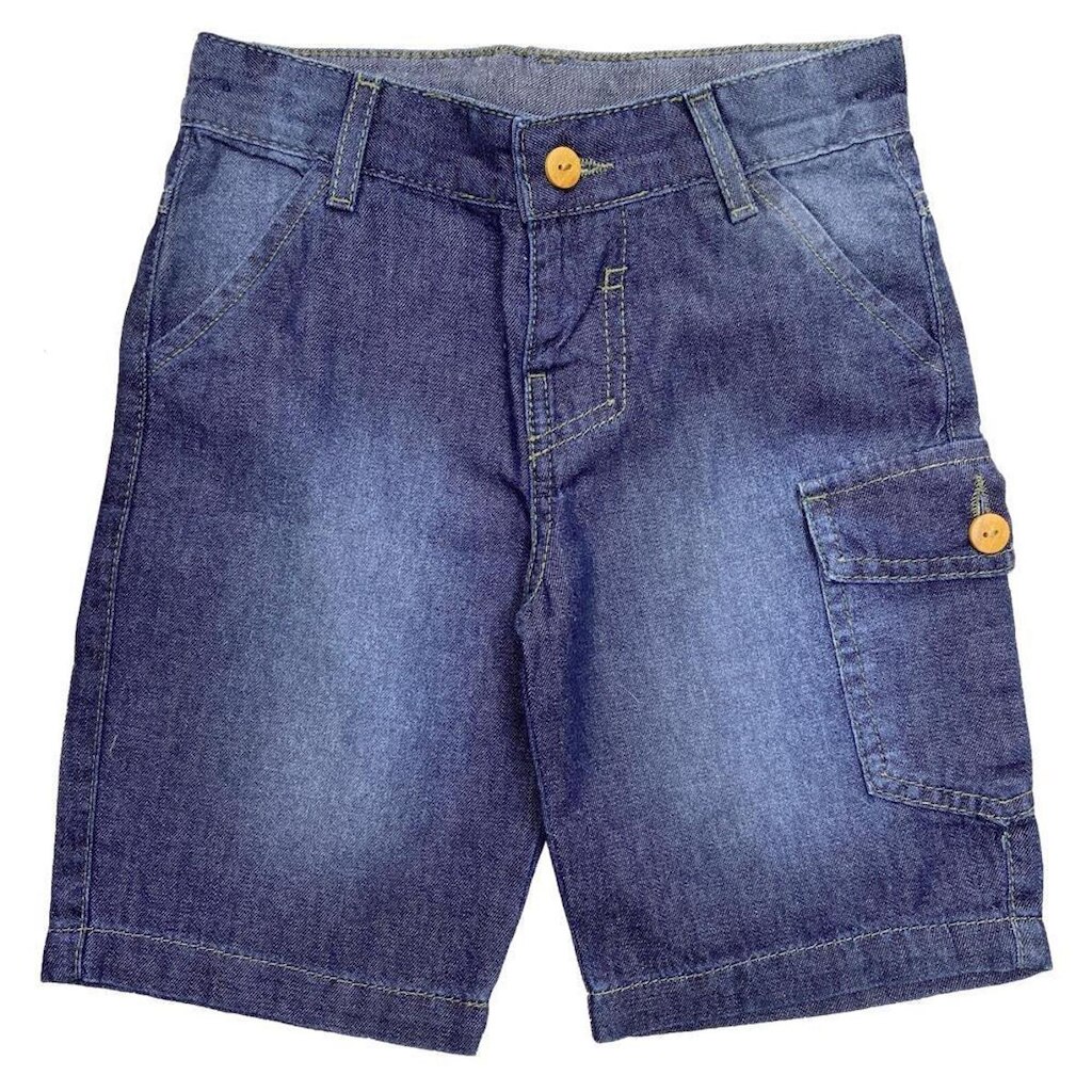 Shorts Infantil Popstar Basic Jeans Masculino
