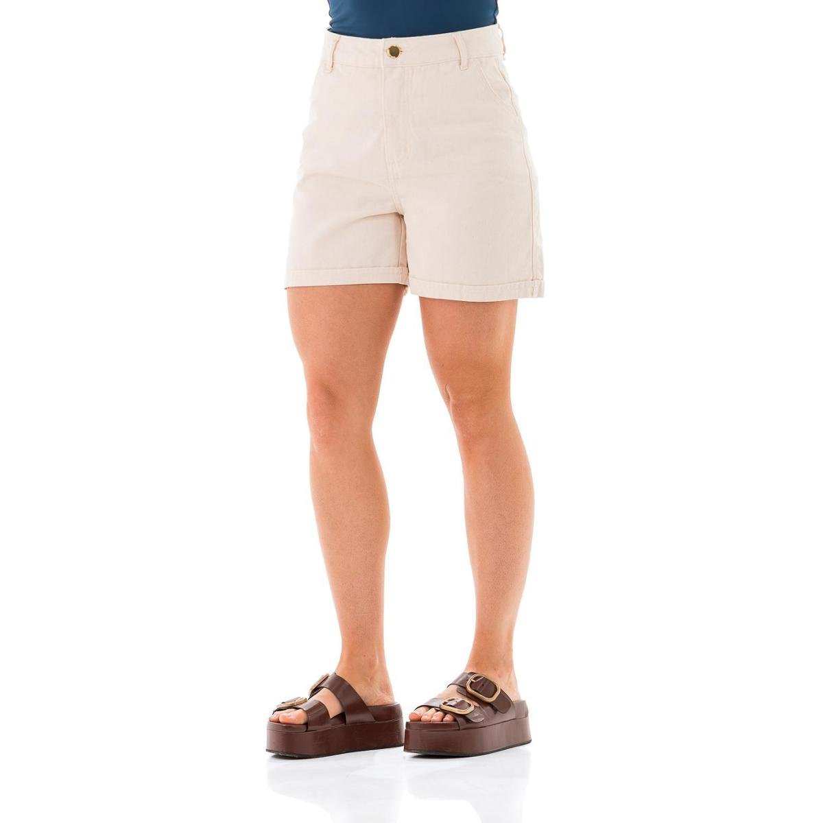 Shorts Jeans Feminino Arauto Mom Natural