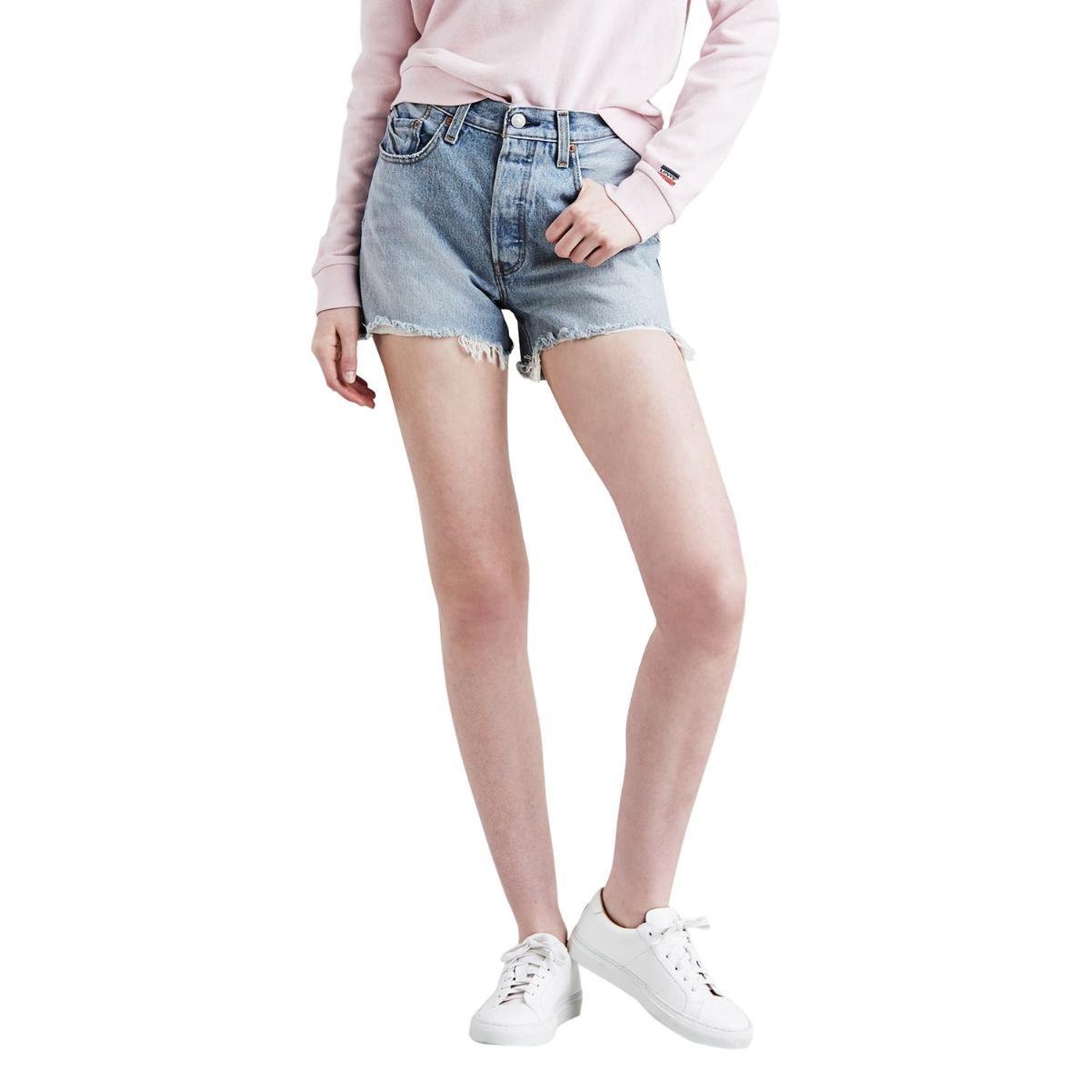 bermuda jeans levis feminina