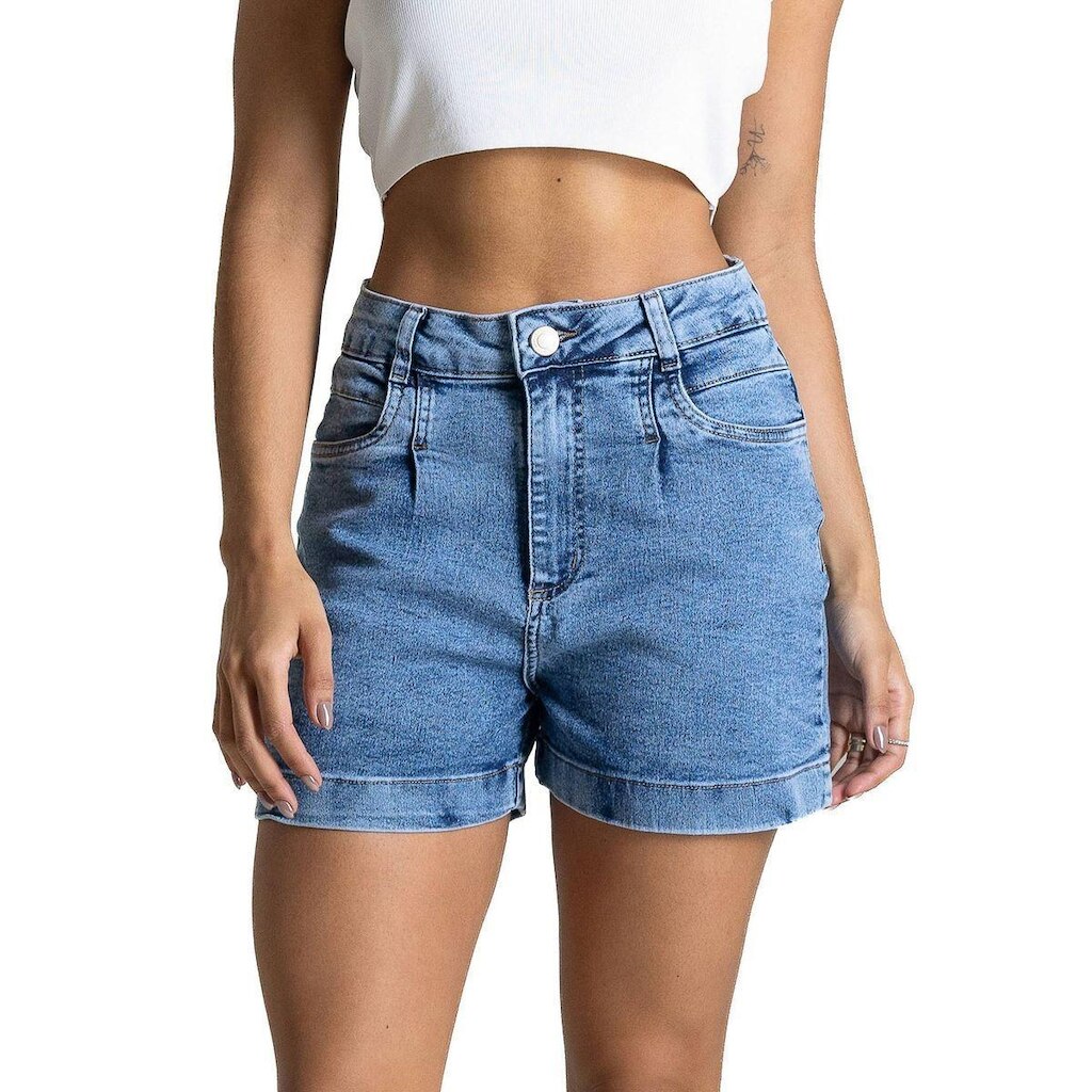 Shorts Jeans Sawary - 284100 - Azul médio claro 38