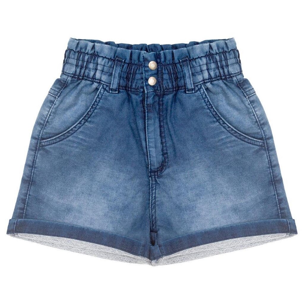 Shorts Juvenil Look Jeans Moletom Jeans - UNICA - 4