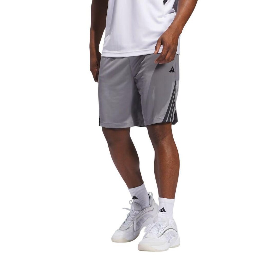 SHORTS LEGENDS 3 STRIPES 7 JN4740 - CINZA/PRETO G