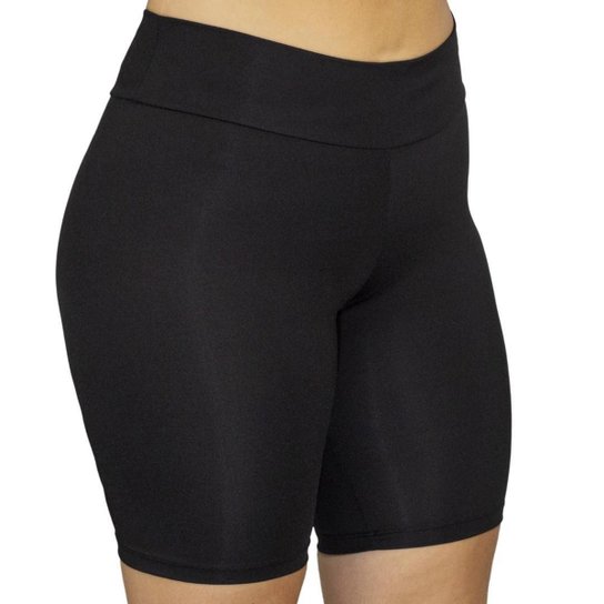 Shorts Legging Suplex Bermuda Fitness - Excelente Qualidade Branco G - Preto Menor preço em Shorts Legging Suplex Bermuda Fitness - Excelente Qualidade Branco G - Preto