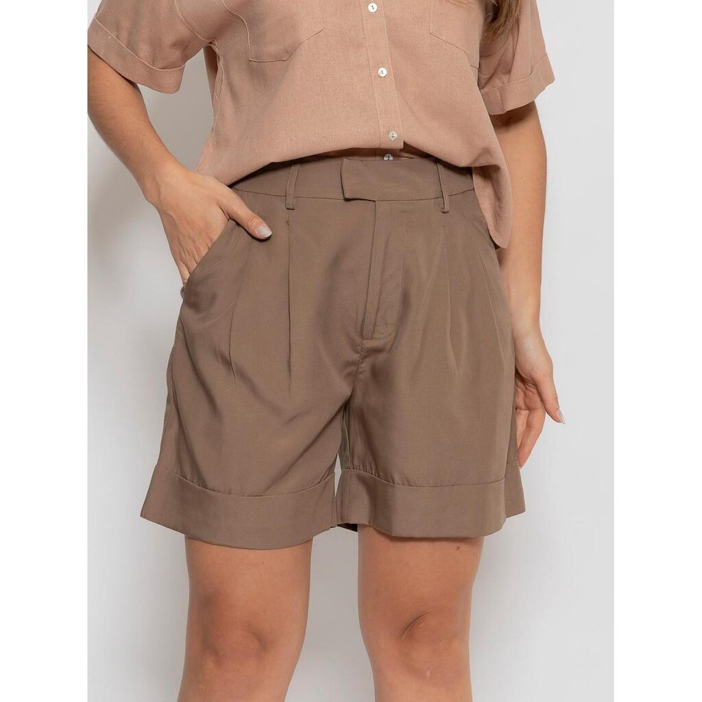 Shorts Linho Feminino Básico Crocker - 50626