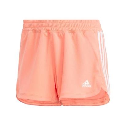 Shorts Malha Pacer 3-Stripes Adidas - Laranja+Branco | Netshoes