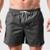 Shorts Masculino em Tactel Liso com Bolsos Laterais - Chumbo