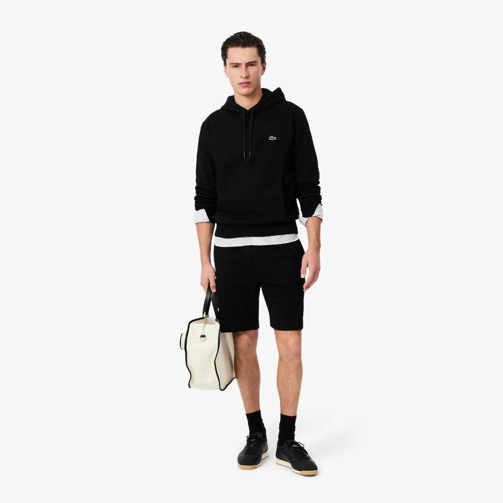 Shorts Masculino Lacoste De Lã De Algodão Escovado Orgânico
