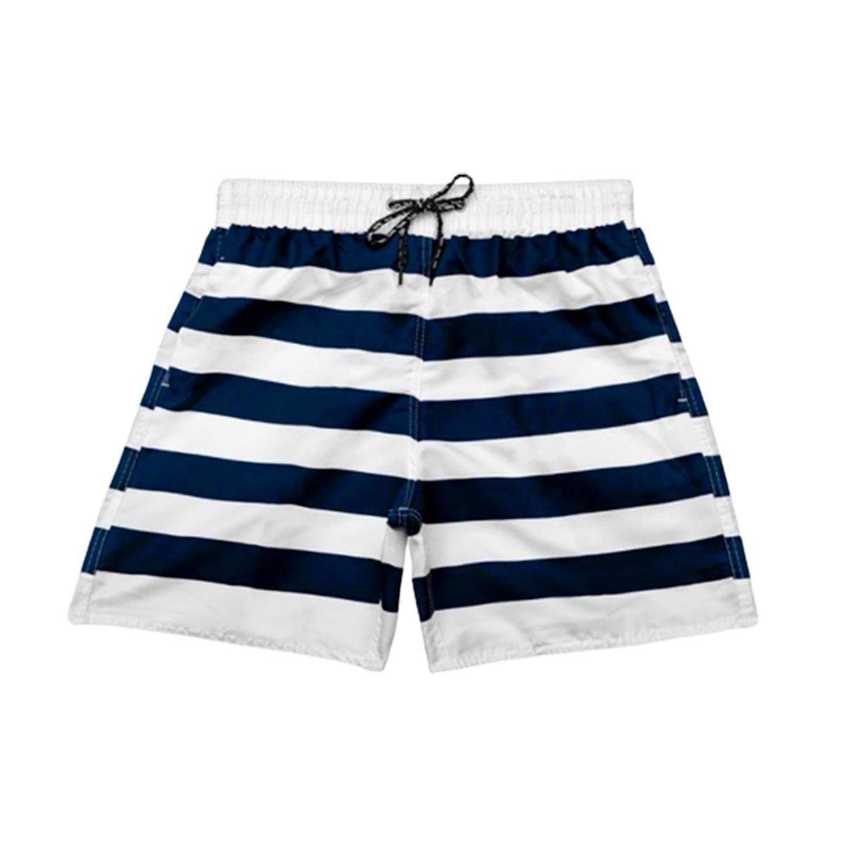 Shorts Masculino Listrado Tactel AMGK Menor preço em Shorts Masculino Listrado Tactel AMGK