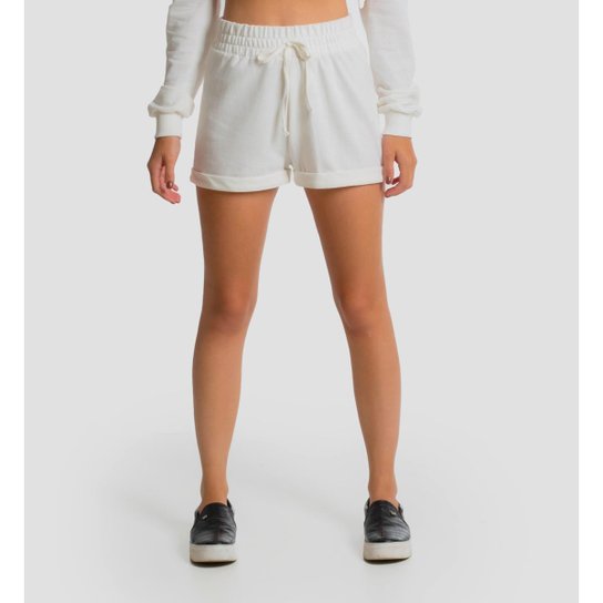 Shorts Moletinho Feminino - Off White - Off White