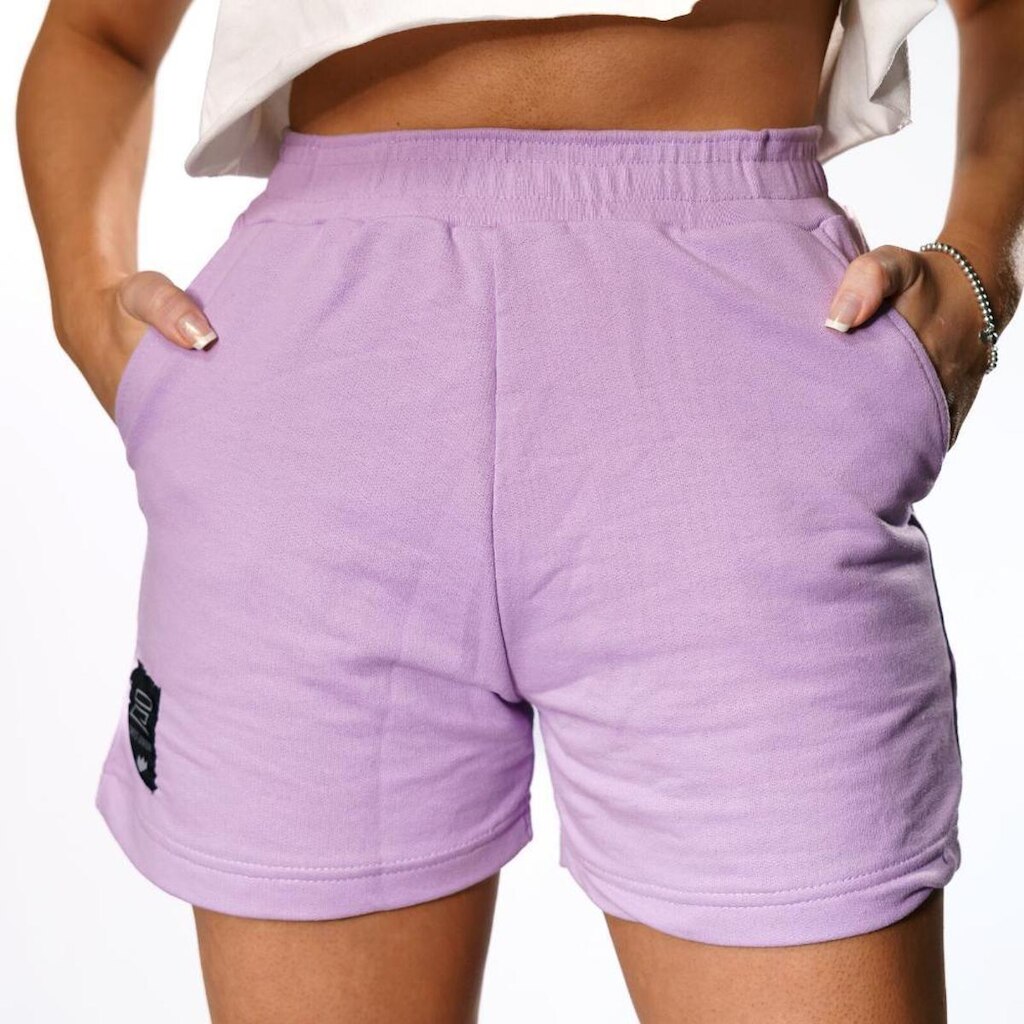 Shorts Moletinho LW Crew Com Elástico Lilás