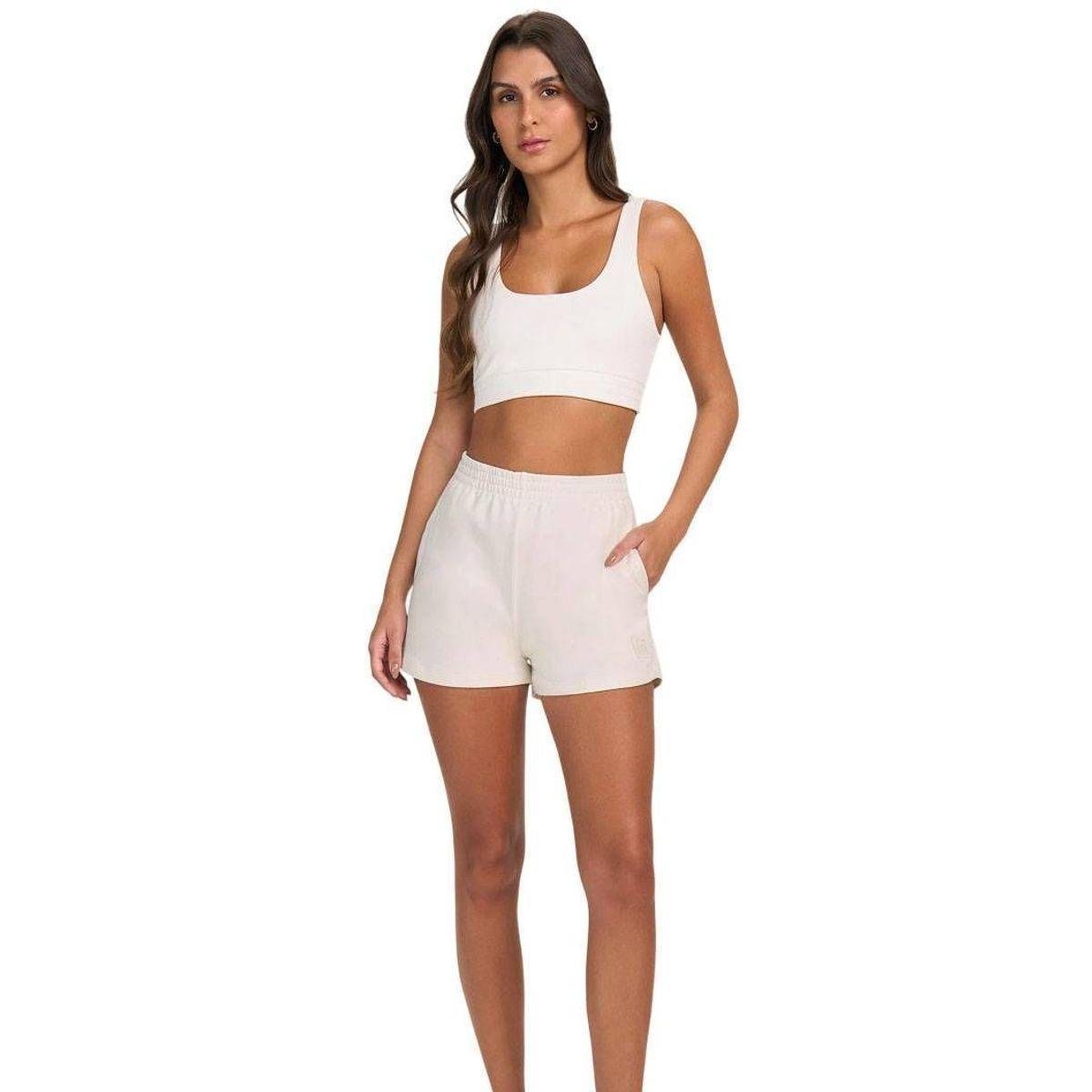 SHORTS MOLETOM BOLSOS 2511012-C0062 - BRANCO M