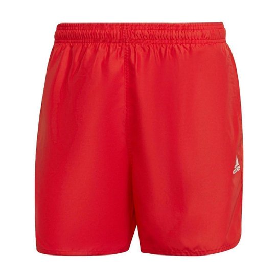 Shorts Natação Solid Adidas - Vermelho Menor preço em Shorts Natação Solid Adidas - Vermelho