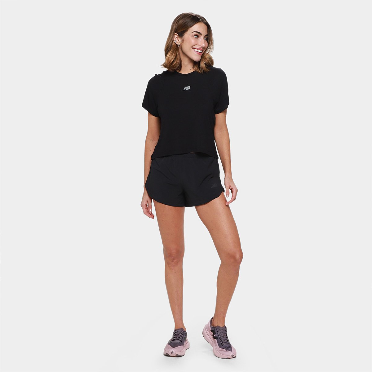 Shorts New Balance Rc Essential 3 Feminino - 4