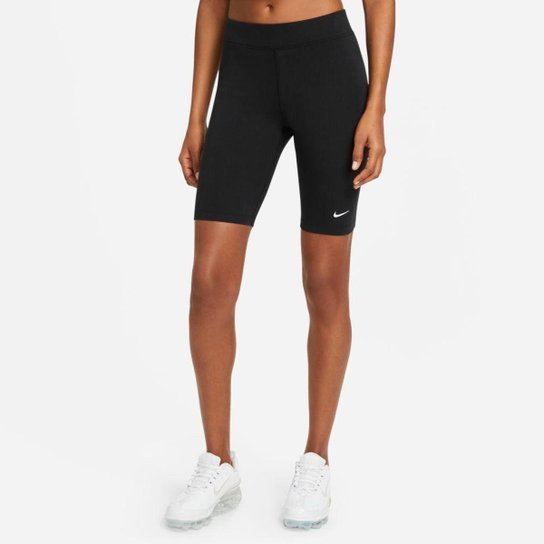 Shorts Nike Sportswear Essential Feminino - Preto Menor preço em Shorts Nike Sportswear Essential Feminino - Preto