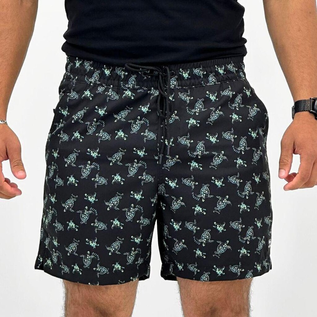Shorts Oceano Microfibra Estampado Masculino