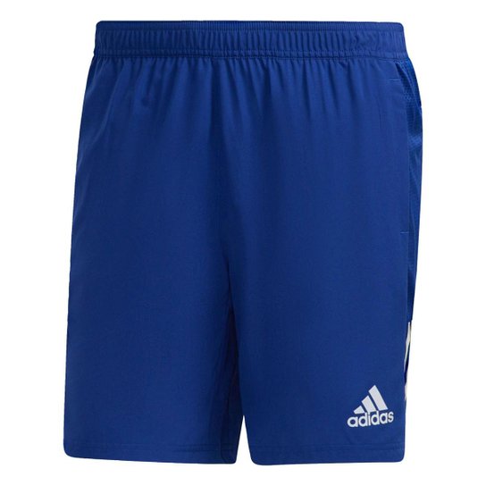 Shorts Own the Run Adidas Masculino - Azul+Branco Menor preço em Shorts Own the Run Adidas Masculino - Azul+Branco
