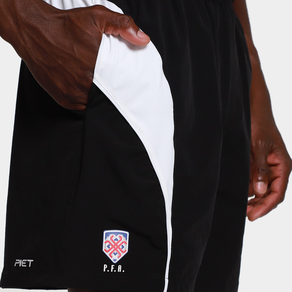 Shorts Piet Nylon Football Masculino - Preto | NStyle