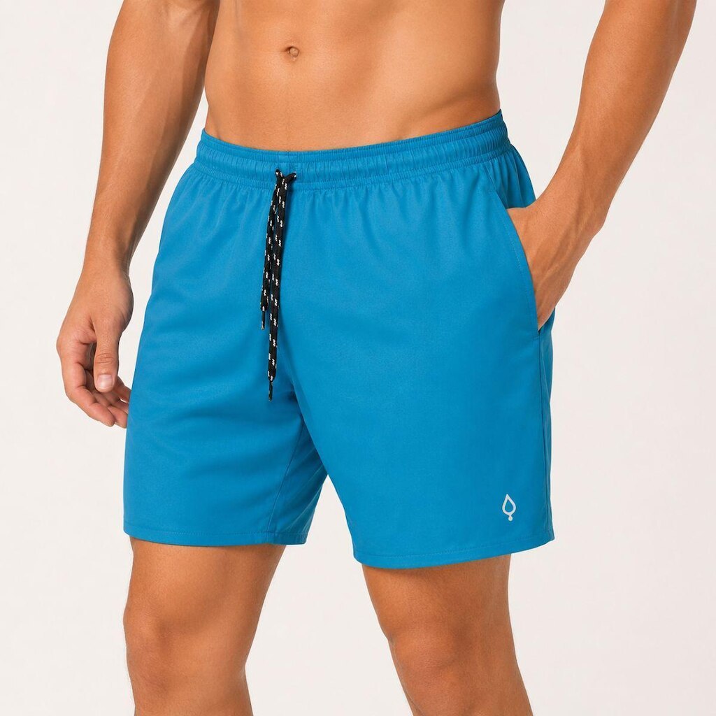 Shorts Praia Bermuda Masculino Básico liso em Tactel Elastano